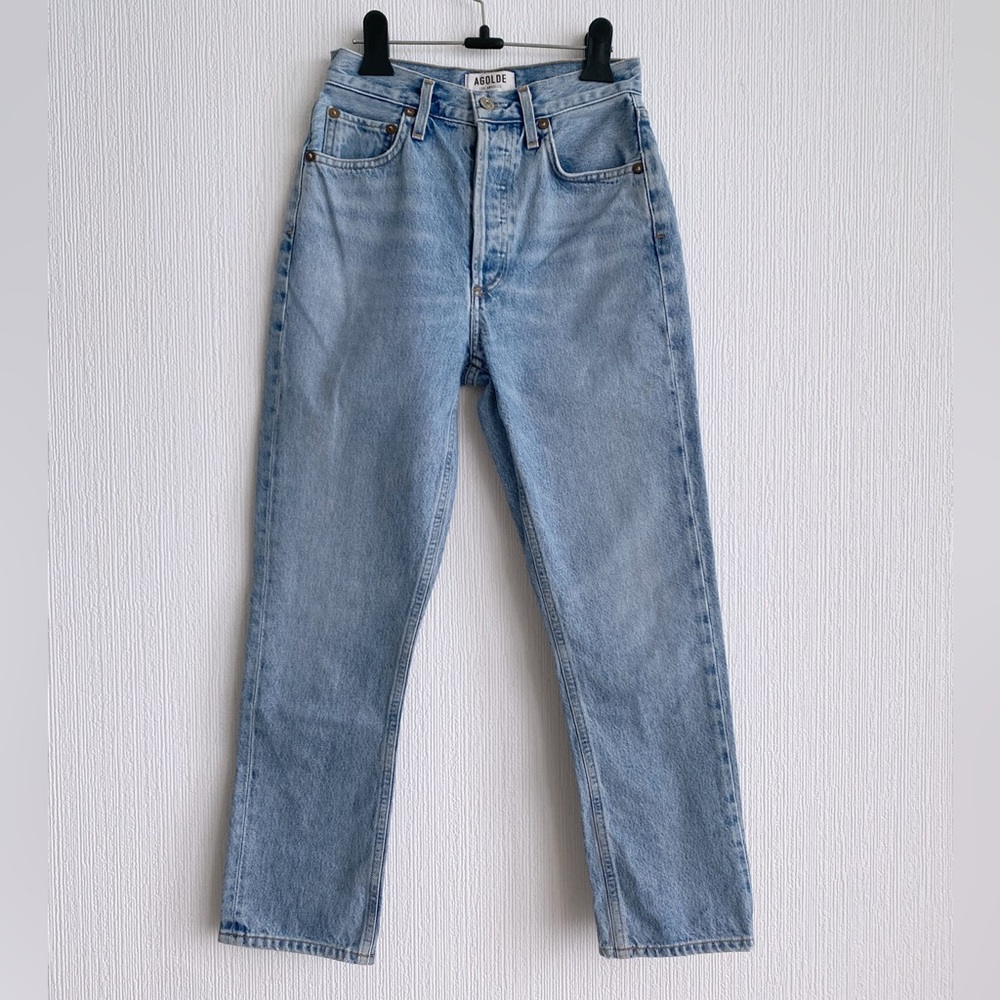 AGOLDE Riley straight cropped jeans in renewal size 24